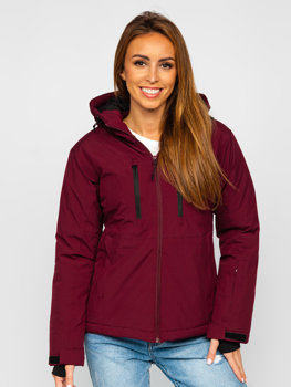 Blouson de sport d'hiver pour femme bordeaux Bolf HH012A