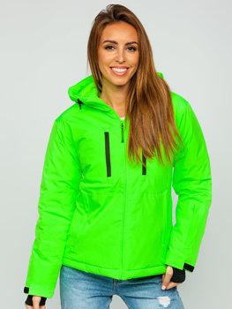 Blouson de sport d'hiver pour femme vert-néon Bolf HH012A