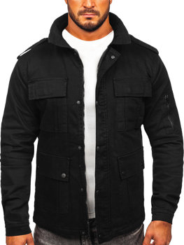 Blouson de transition en coton pour homme noir Bolf 10290