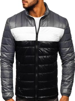 Blouson de transition pour homme matelassé noir Bolf 6111