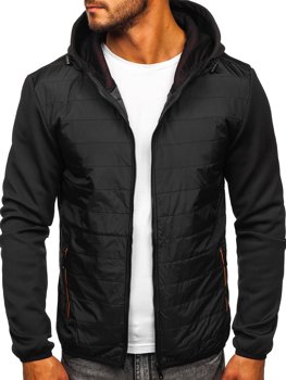 Blouson de transition pour homme noir-orange Bolf KS2160    