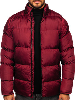 Blouson d'hiver matelassé pour homme bordeaux Bolf 0025