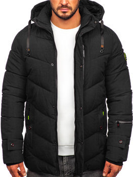 Blouson d'hiver matelassé pour homme noir Bolf 22M55