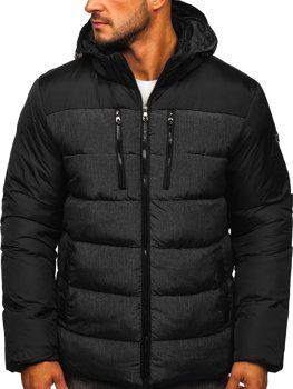 Blouson sportif d'hiver matelassé pour homme graphite Bolf AB117