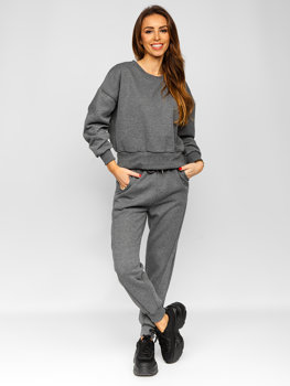 Ensemble de survêtement deux pièces oversize pour femme graphite Bolf 8C71