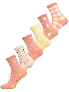 Femme Chaussettes imprimé Multicolore Bolf M7-6P-2 6 PACK