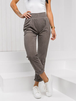 Femme Pantalon rayé Gris Bolf W7856