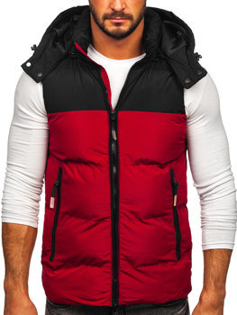 Gilet matelassé à capuche pour femme bordeaux Bolf 1189