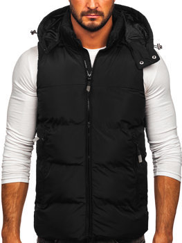 Gilet matelassé à capuche pour femme noir Bolf 1189