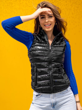 Gilet matelassé pour femme noir Bolf R0107AA