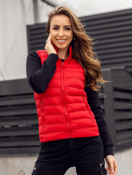 Gilet matelassé pour femme rouge Bolf 23077