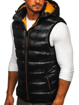 Gilet matelassé pour homme noir à capuche Bolf 6506