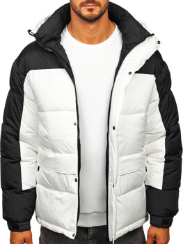 Homme Blouson d'hiver matelassé Blanc Bolf 31M5008