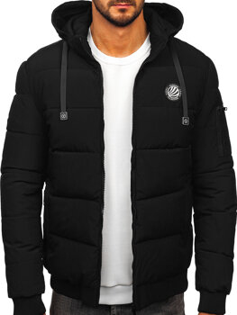 Homme Blouson d'hiver matelassé Noir Bolf 31M5028