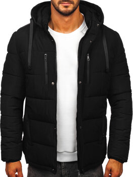 Homme Blouson d'hiver matelassé Noir Bolf 31M5052