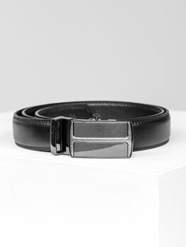 Homme Ceinture en cuir Noir Bolf C002