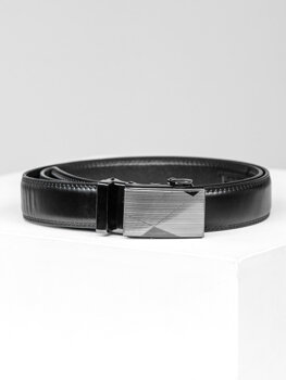 Homme Ceinture en cuir Noir Bolf C010