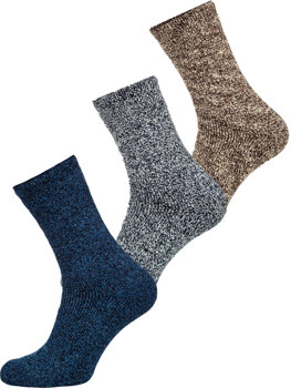 Homme Chaussettes d'hiver épaisses ALPAKA Multicolore Bolf A8999-1-3P 3PACK