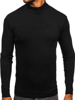 Homme Col roulé basique Noir Bolf H2402