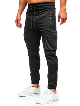 Homme Pantalon de jogging cargo Noir Bolf HSS299