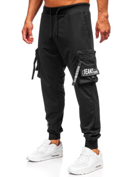 Homme Pantalon de jogging cargo Noir Bolf K21