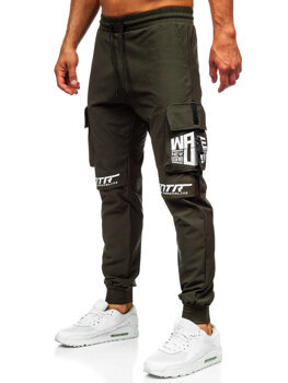 Homme Pantalon de jogging cargo Vert Bolf K11