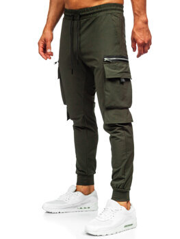 Homme Pantalon de jogging cargo Vert Bolf K12