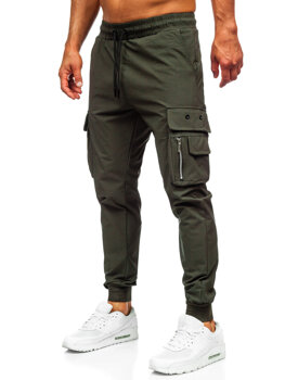 Homme Pantalon de jogging cargo Vert Bolf K16