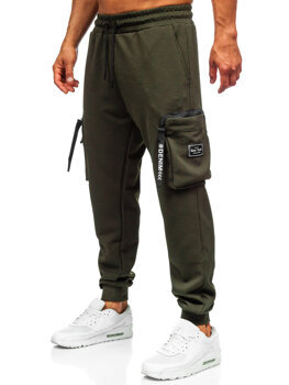 Homme Pantalon de jogging cargo Vert Bolf K18