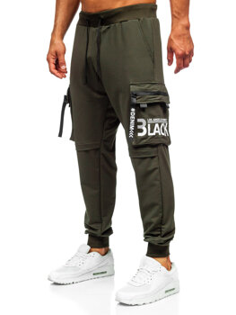 Homme Pantalon de jogging cargo Vert Bolf K19