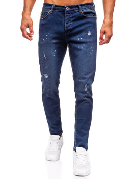 Homme Pantalon en jean slim fit Bleu foncé Bolf 6571