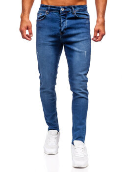 Homme Pantalon en jean slim fit Bleu foncé Bolf 6585