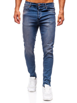 Homme Pantalon en jean slim fit Bleu foncé Bolf 6587