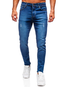 Homme Pantalon en jean slim fit Bleu foncé Bolf 6758