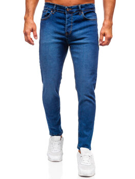 Homme Pantalon en jean slim fit Bleu foncé Bolf 6811