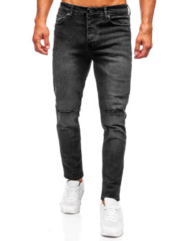 Homme Pantalon en jean slim fit Noir Bolf 6526