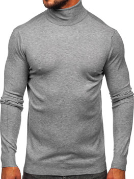 Homme Pull à col roulé basic Gris Bolf W1-1728