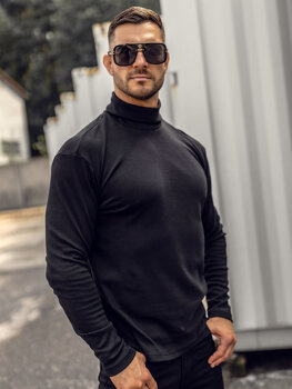 Homme Pull à col roulé basic Noir Bolf 145347A