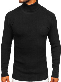 Homme Pull à col roulé basic Noir Bolf S8751