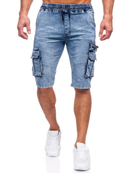 Homme Short cargo en jean Bleu Bolf HY816