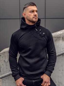 Homme Sweat à capuche épais Noir Bolf 06A