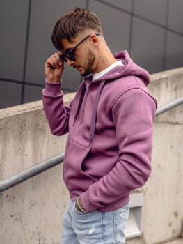 Homme Sweat-shirt à capuche Violet Bolf 2008A