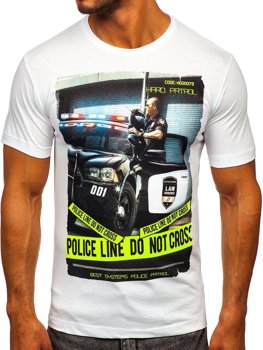 Le tee-shirt imprimé pour homme blanc Bolf 6298