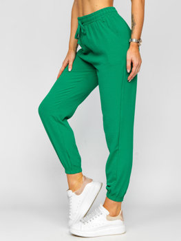 Pantalon de jogging en tissu pour femme vert Bolf W7322