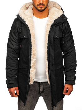 Parka d'hiver pour homme noire Bolf 22M116