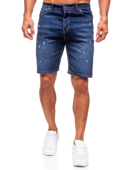 Short en jean pour homme bleu foncé Bolf 5820