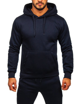 Survêtement à capuche pour homme bleu encre Bolf D003