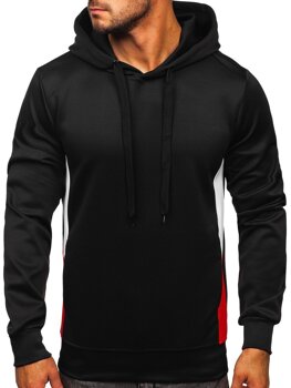 Sweat-shirt pour homme noir à capuche Bolf JK99118