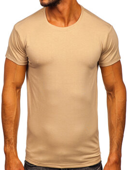 Tee-shirt beige sans imprimé pour homme Bolf 2005-91