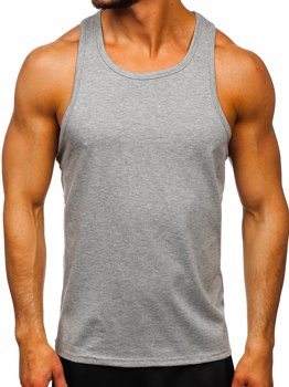 Tee-shirt tank top sans imprimé gris Bolf 99002